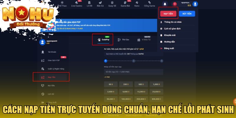 Nạp Tiền Nhanh, Đúng Quy Trình Và Không Bị Gián Đoạn Cách nạp tiền trực tuyến đúng chuẩn, hạn chế lỗi phát sinh